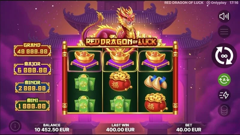 Red Dragon of Luck - bắt đầu tính năng Bonus Coin Game